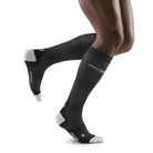 Men's CEP Ultralight Tall Compression Socks. Black. Lateral view.