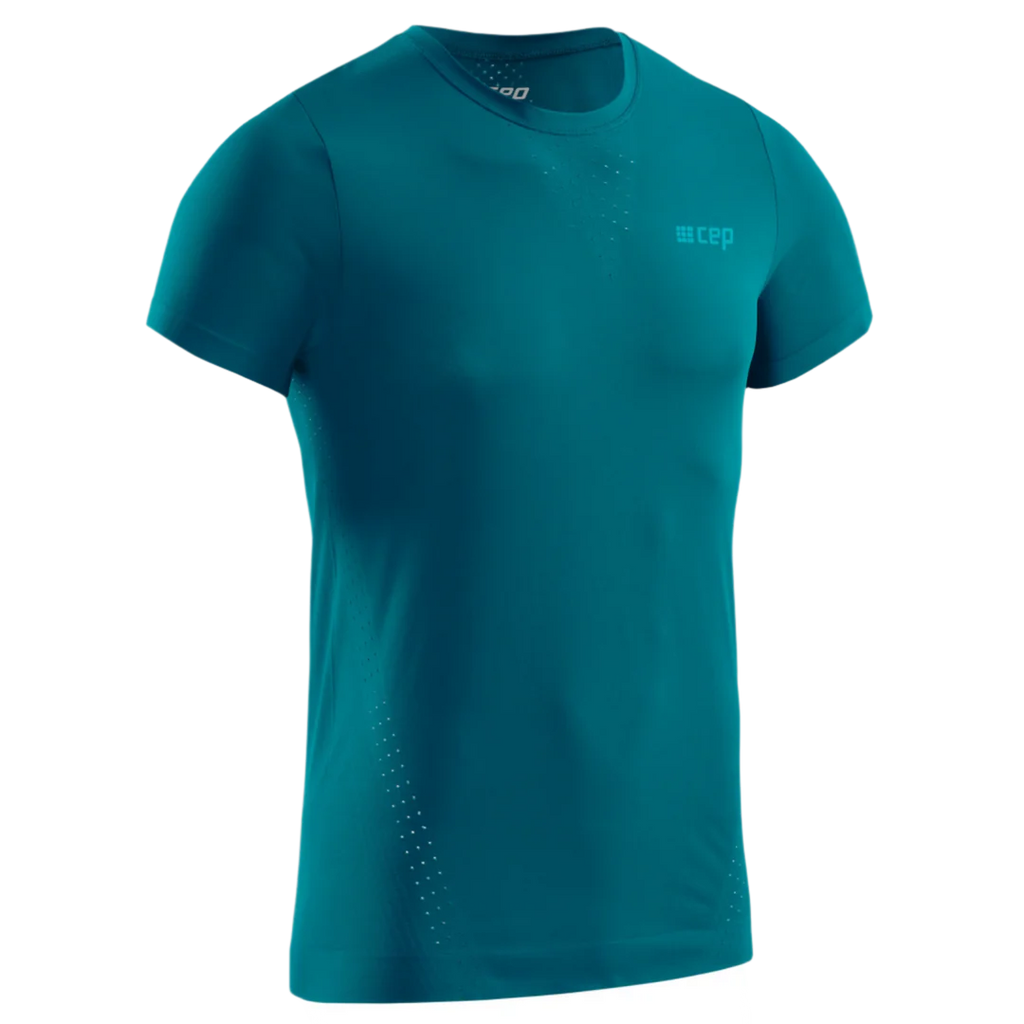 CEP Ultralight Shortsleeve Shirt Mens. Petrol. Front view. 