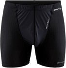 Men's Craft boxer baselayer. Black. Front view.