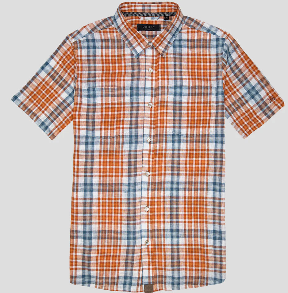 Dakota Grizzly Van Short Sleeve Button Down Shirt Men's Sunrise
