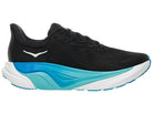Men's HOKA Arahi 8 in Black/Skyward Blue, medial view.