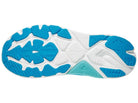 Men's HOKA Arahi 8 in Black/Skyward Blue, outsole view.