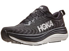 Men's Hoka Gaviota 5. Black upper. White midsole. Lateral view.