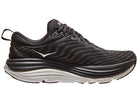 Men's Hoka Gaviota 5. Black upper. White midsole. Medial view.