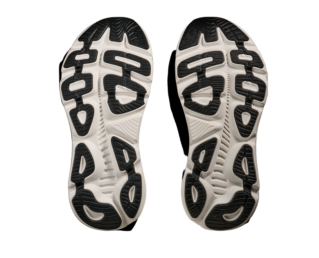 Men's Hoka Gaviota 5. Navy upper. White midsole. Bottom view.