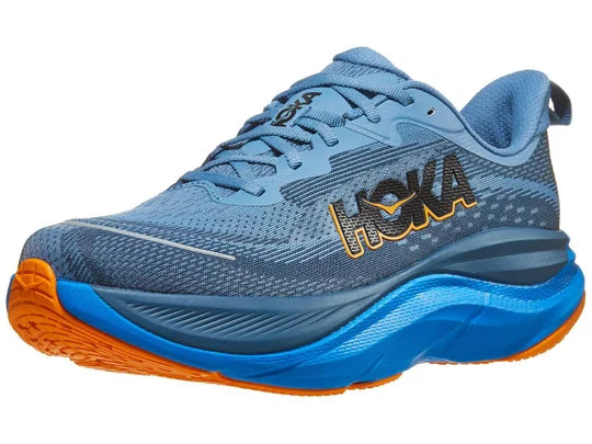 Men's Hoka Skyflow. Downpour/Thunder Cloud. Lateral view.
