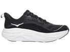 Men's Hoka Skyflow. Black/White. Medial view.