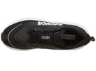 Men's Hoka Skyflow. Black/White. Top view.