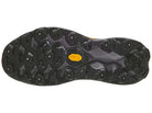 Men's Hoka Speedgoat 5 GTX Ice. Black upper. Black midsole. Bottom view.