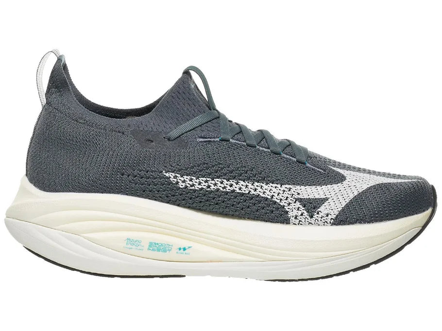 Men's Mizuno Neo Vista 3 in Dark Slate/White, medial view.