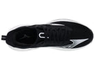 Men's Mizuno Neo Zen 2. Black upper. White midsole. Top view.