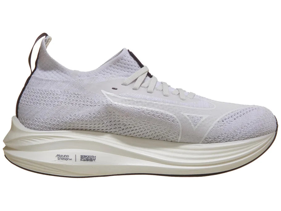 Men's Mizuno Neo Zen. Light Blue/Grey upper. White midsole. Medial view.