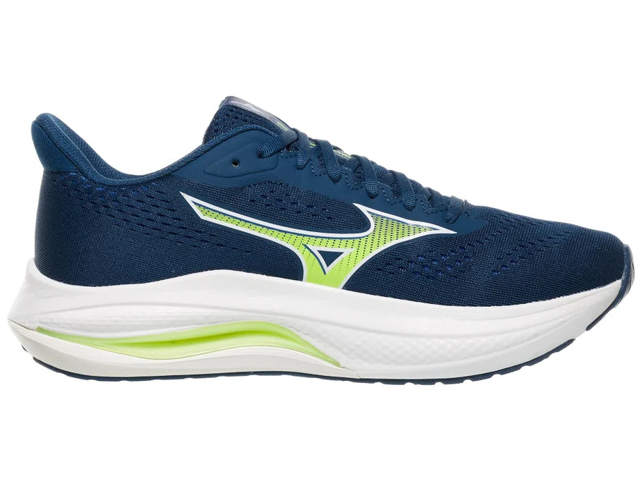 Men's Mizuno Wave Inspire 22 in Estate Blue/White - medial view