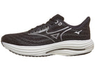 Men's Mizuno Wave Rider 29 in Black Sand/Quiet Shade, lateral view.