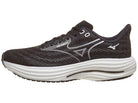 Men's Mizuno Wave Rider 29 in Black Sand/Quiet Shade, lateral view.