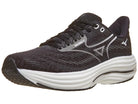 Men's Mizuno Wave Rider 29 in Black Sand/Quiet Shade, lateral view.
