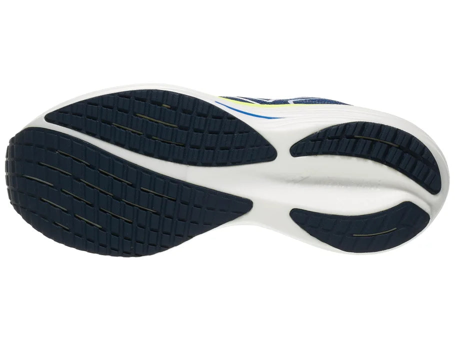 Men's Mizuno Wave Rider 29 in Estate Blue/White, outsole view.