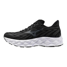 Mizuno Wave Sky 8 men's running shoe in Black/Metallic Grey, alternate lateral view