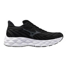 Mizuno Wave Sky 8 men's running shoe in Black/Metallic Grey, medial view