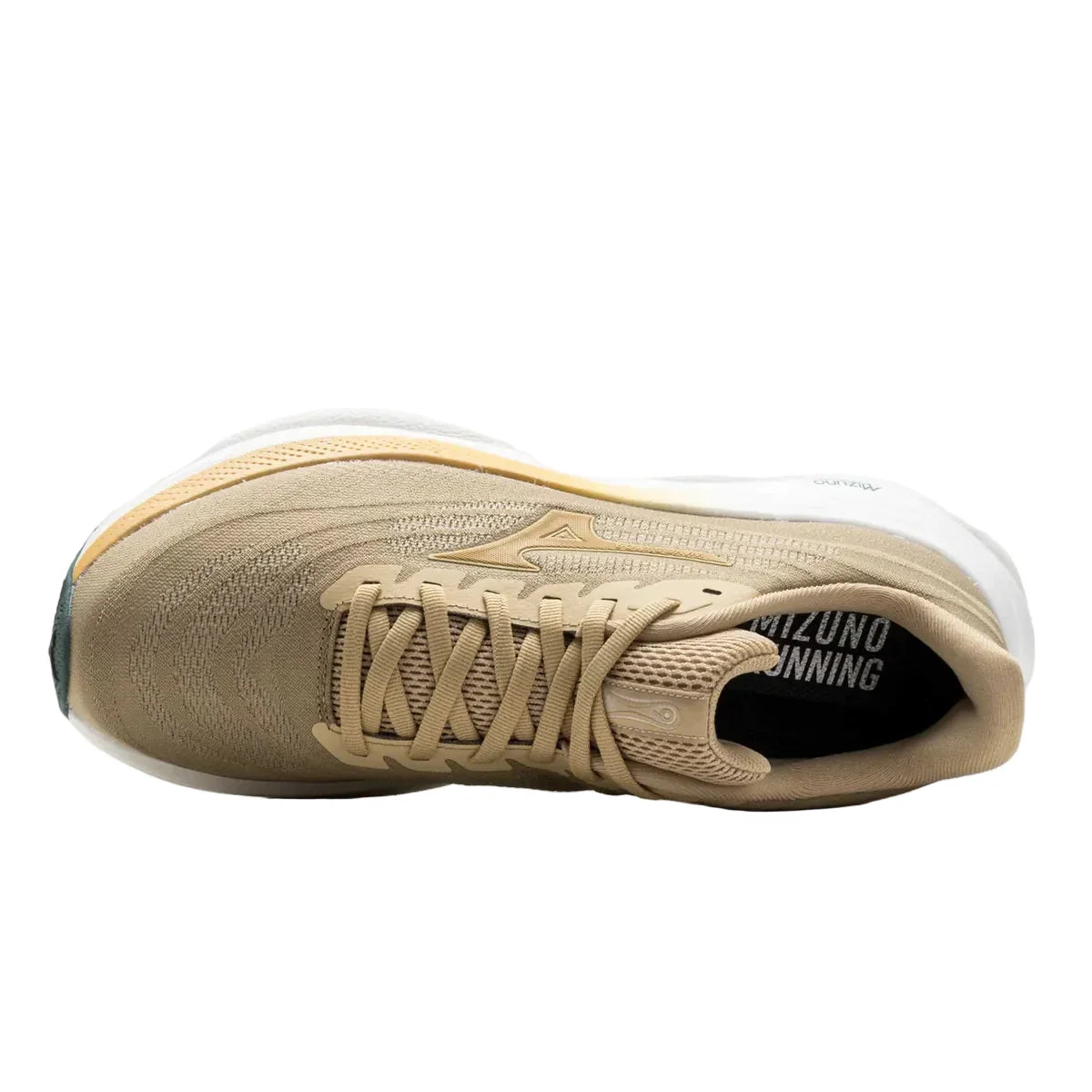 Men's Mizuno Wave Sky 9 in Pale Khaki/Curds and Whey, top view