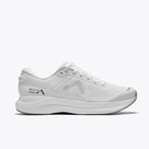 Men's Mount to Coast P1. White upper. White midsole. Lateral view.