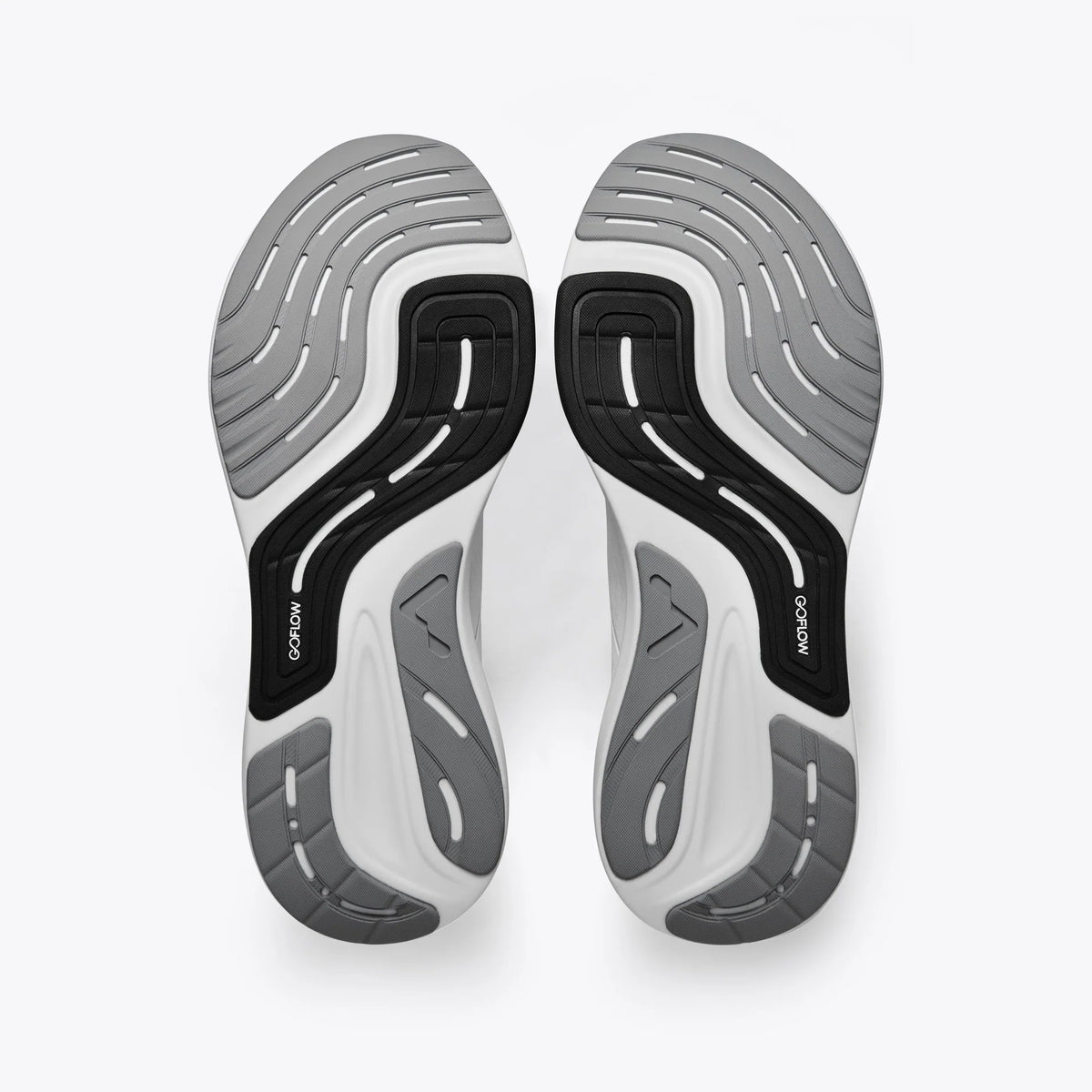 Men's Mount to Coast P1. White upper. White midsole. Bottom view.