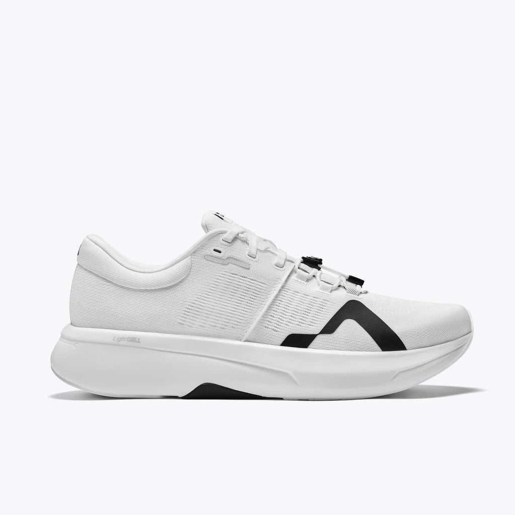 Men's Mount to Coast R1R. White upper. White midsole. Lateral view.