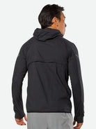 Men's Nathan Stealth Jacket. Black. Rear view.