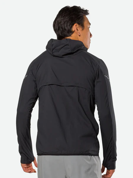 Men's Nathan Stealth Jacket. Black. Rear view.