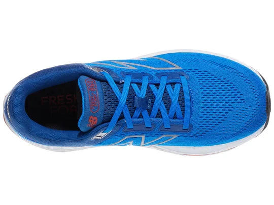 Men's New Balance 860 V14. Blue upper. White midsole. Top view.
