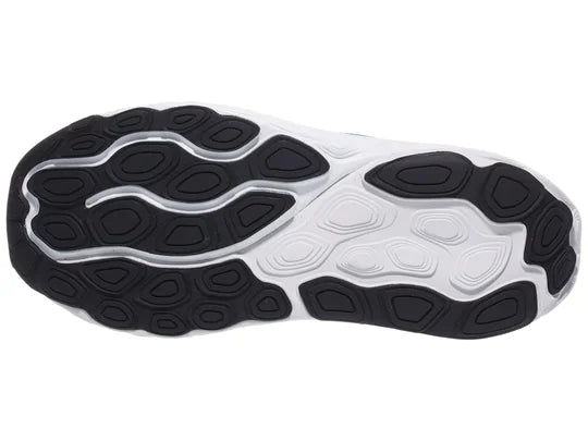 Men's New Balance 860 V14. Blue upper. White midsole. Bottom view.