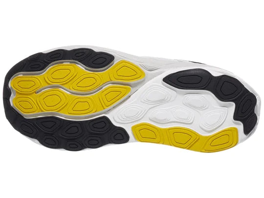 Men's New Balance 860 v14. White upper. Off White midsole. Bottom view.