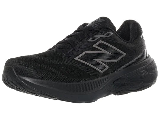 Men's New Balance 880 v15. Black upper. Black midsole. Lateral view.