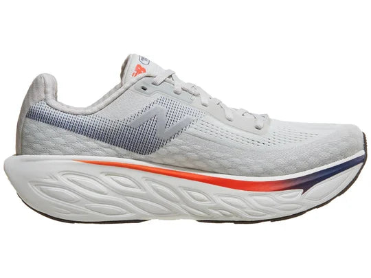 Men's New Balance 1080 v14. Grey upper. White midsole. Medial view.