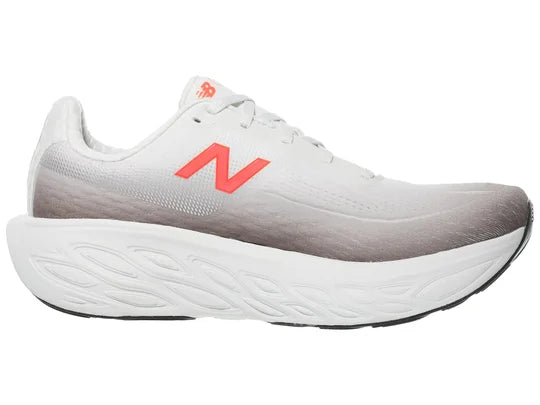 Men's New Balance Fresh Foam X 1080 v14. White/Grey upper. White midsole. Medial view.
