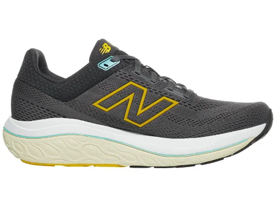 Men's New Balance Fresh Foam X 860 v14 in Magnet/Ginger Lemon/Cyber Jade, medial view