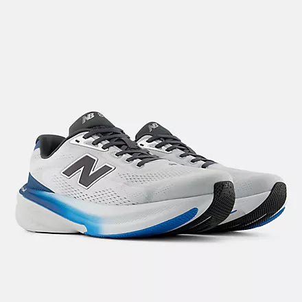 Men's New Balance Fresh Foam X 860 v15. Light Grey upper. White midsole. Lateral view.