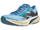 Men's New Balance FuelCell Rebel v4 in Heron Blue/Chrome Blue/Black/Cyber Jade — lateral view