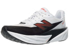 Men's New Balance FuelCell Rebel v5. White/Black upper. White/Black midsole. Lateral view.