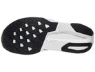 Men's New Balance FuelCell Rebel v5. White/Black upper. White/Black midsole. Bottom view.
