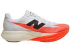 Men's New Balance SuperComp Elite v5. White/Red upper. White/Red midsole. Medial view.