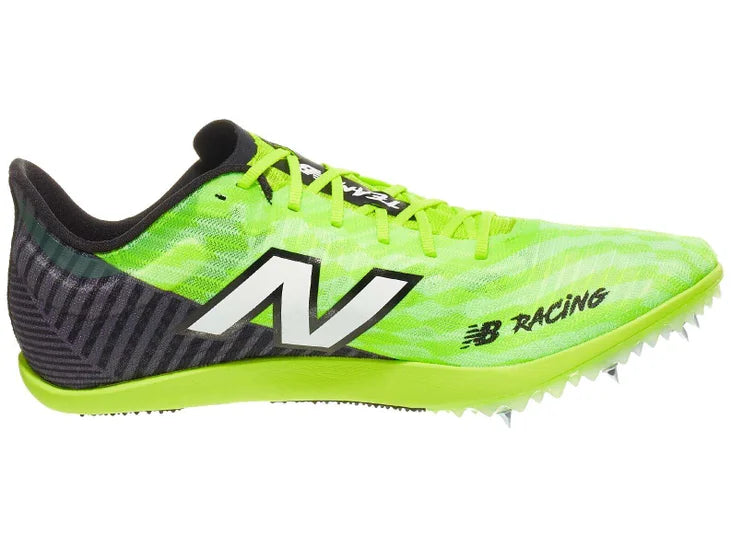 Men's New Balance FuelCell Supercomp MD500. Yellow upper. Yellow midsole. Medial view.