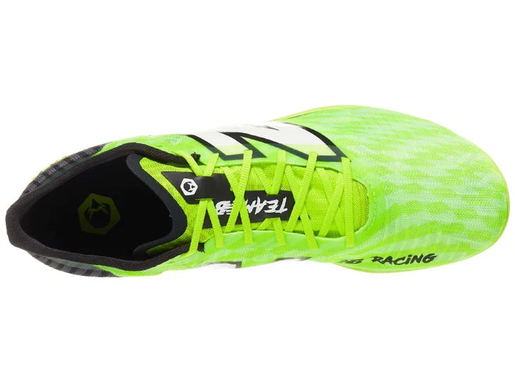 Men's New Balance FuelCell Supercomp MD500. Yellow upper. Yellow midsole. Top view.