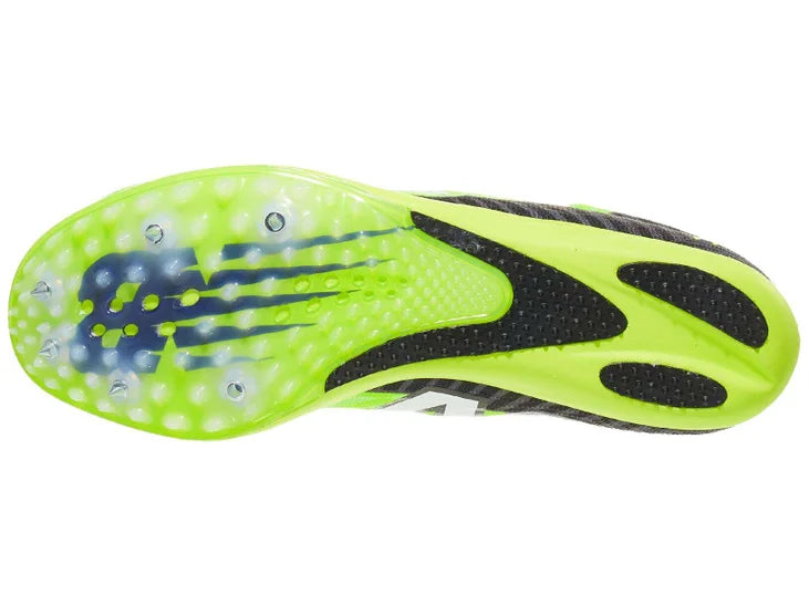 Men's New Balance FuelCell Supercomp MD500. Yellow upper. Yellow midsole. Bottom view.