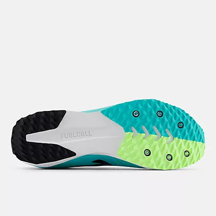 New Balance FuelCell XC7 v5 Cyber Jade/Black/Silver Metallic cross country spike - product detail