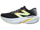Men's New Balance FuelCell SuperComp Trainer v3. Black/Phantom/Bleached Lime Glo. Lateral view.