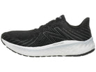 Men's New Balance Vongo V5. Black upper. White midsole. Lateral view.