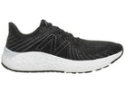 Men's New Balance Vongo V5. Black upper. White midsole. Medial view.