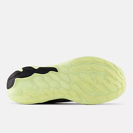 Men's New Balance Vongo v6. Green midsole. Green/Black outsole. Bottom view.