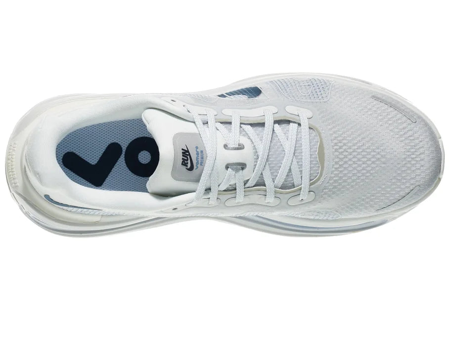 Men's Nike Vomero Premium. Grey upper. Grey midsole. Top view.